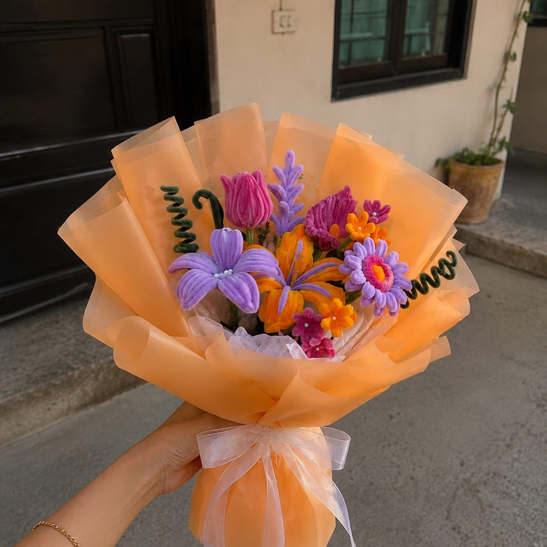 Handmade Pipe Cleaner Flower Bouquet
