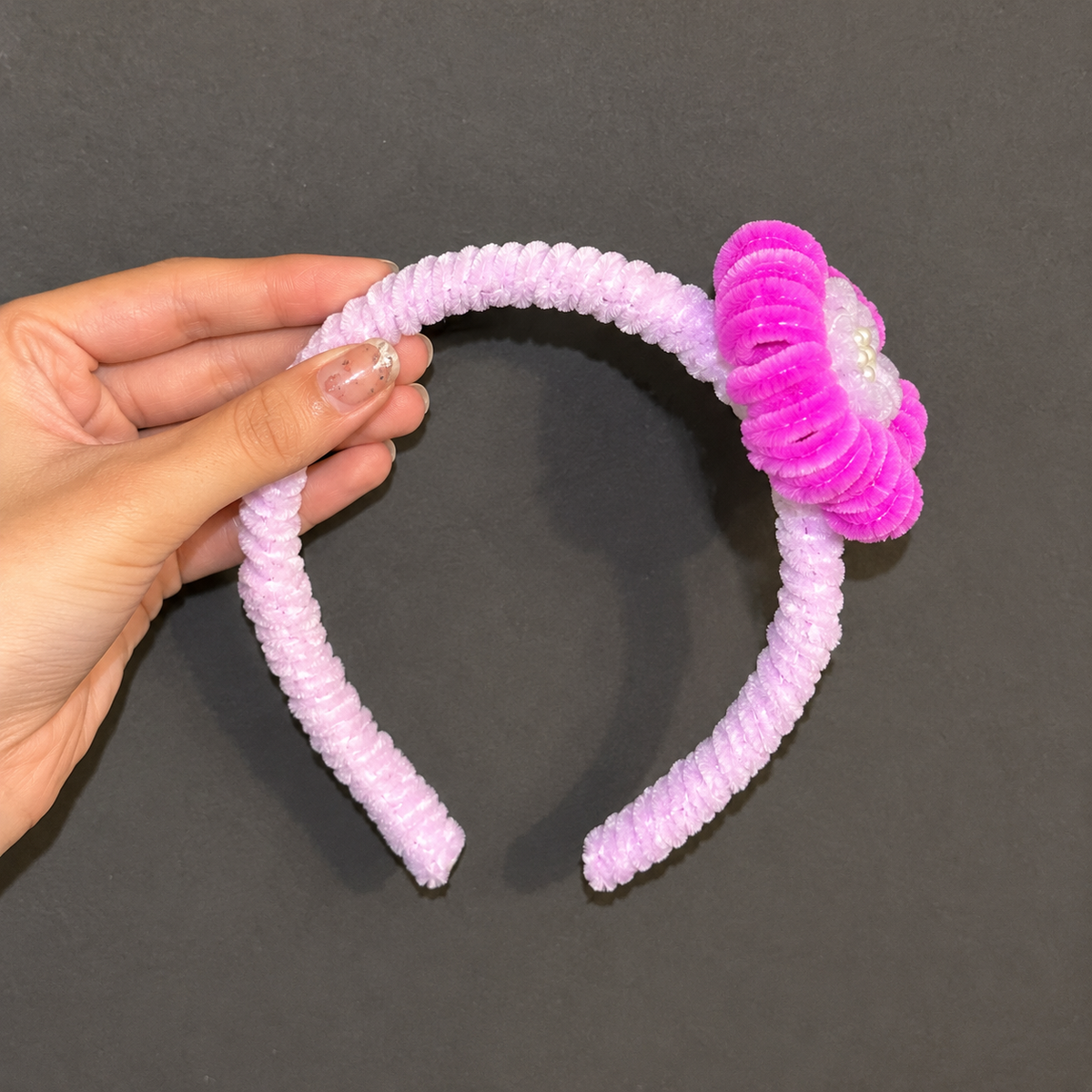 Purple Fantasy Handmade Pipe Cleaner Headband – Magenta &amp; Lilac