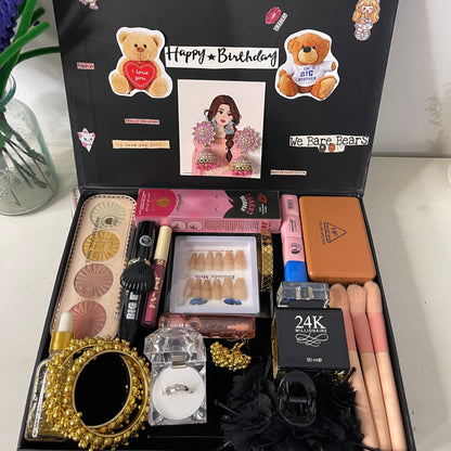 Customized Birthday Gift Box for Her – Makeup &amp; Jewelry Hamper
