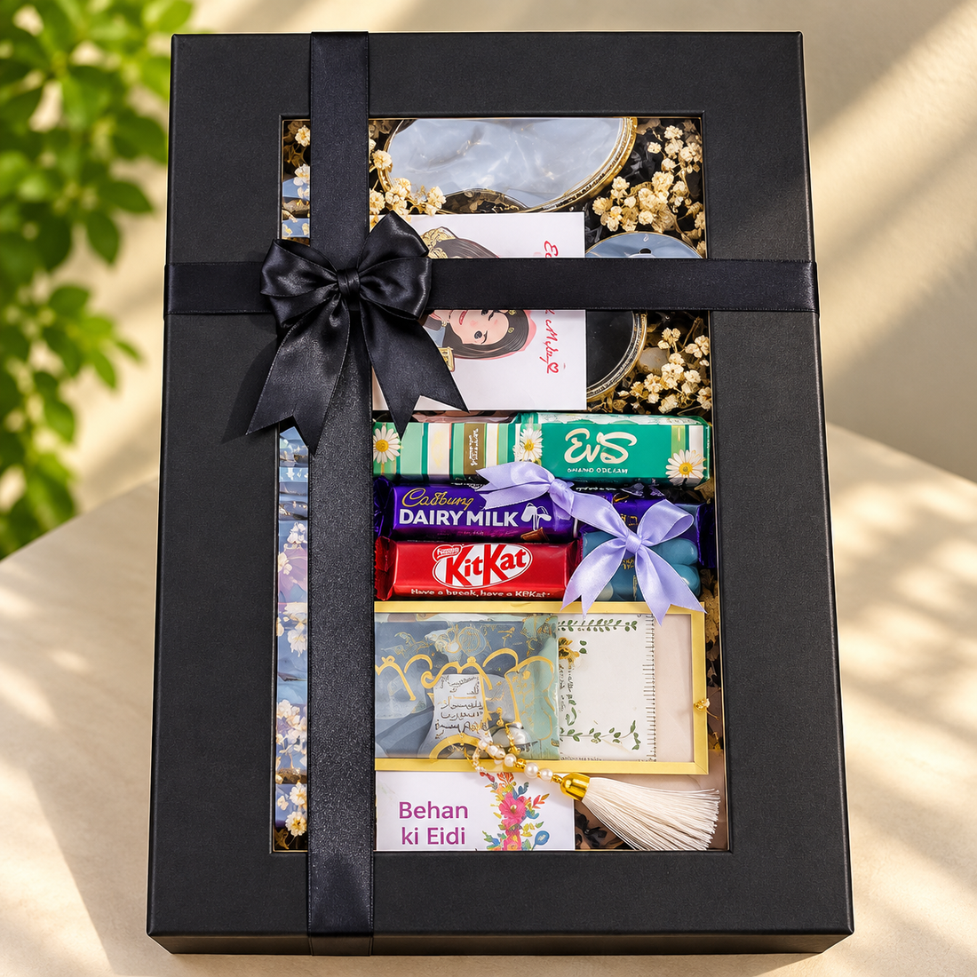 "Behan ki Eidi" Chocolate &amp;amp; Eid Gift Box for Sister – Customized Hamper