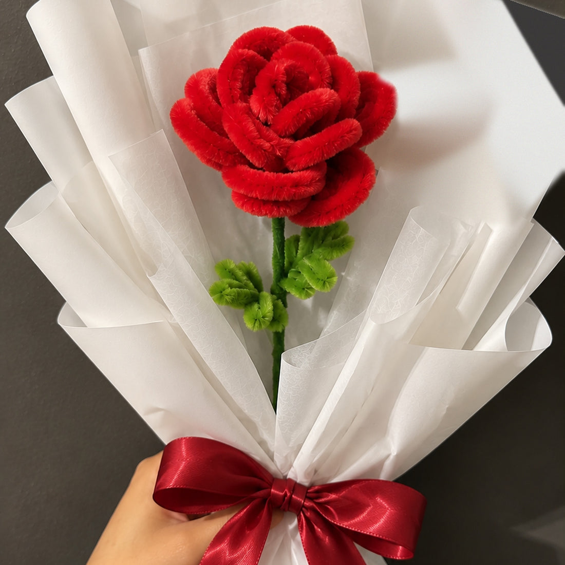 Handmade Pipe Cleaner Flower Bouquet | Everlasting Gift in 6 Colors